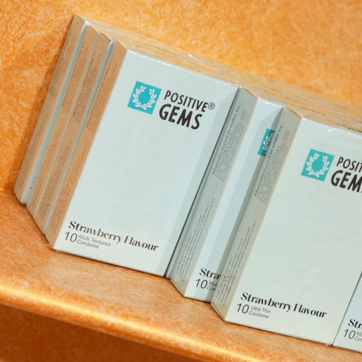 PositiveGems Strawberry Clear Condoms